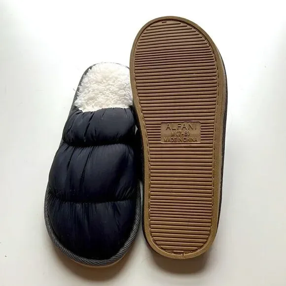 Alfani Blue Gray Puffy Slippers - Picture 3 of 3